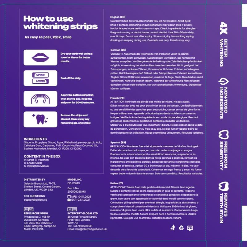 Purple Whitening Strips — Instant Brightening Strips - Image 5