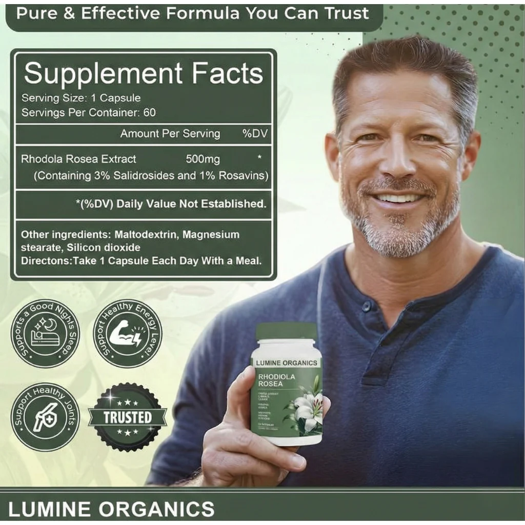 Rhodiola Rosea – Stress & Cognitive Support Capsules - Image 4